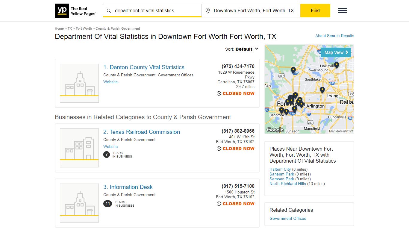 Department Of Vital Statistics in Downtown Fort Worth, Fort Worth, TX ...